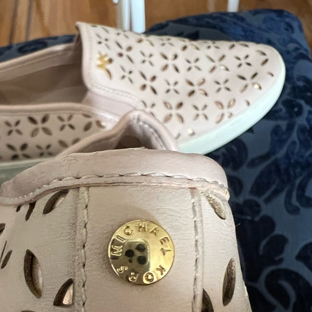Michael Kors Women's Pink and Rose Gold Slip-On Sneakers - Picture 3 of 5
